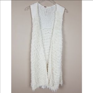 🔥Free People Rolling Stone Fuzzy Vest Cardigan🔥